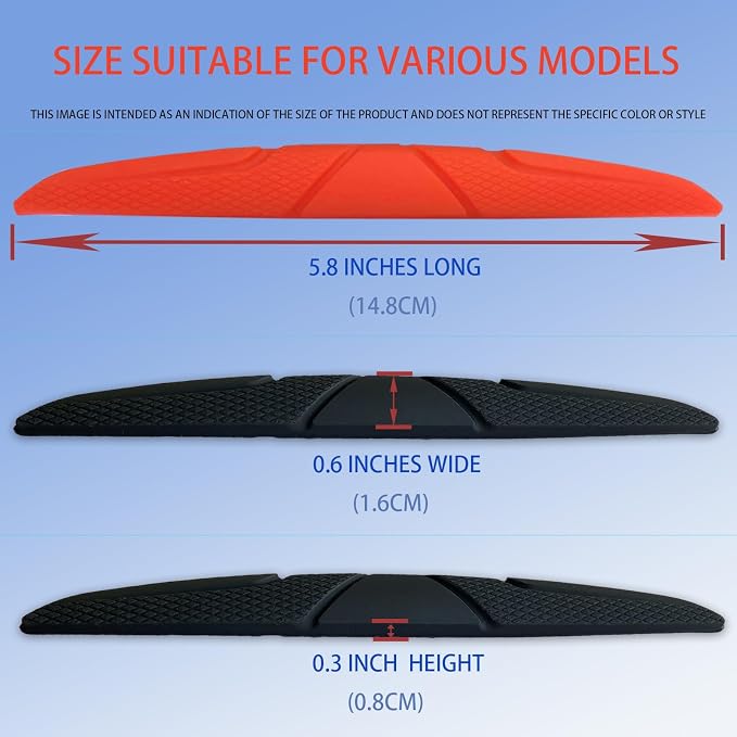 Car Door Edge Guards - Anti-Scratch Black Rubber Bumper Protectors - 6-Pack for All Vehicles(Sedan, Truck, SUV) - Easy to Install with Strong Adhesive (Red)