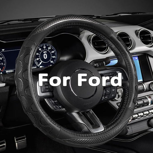 GIANT PANDA Car Steering Wheel Cover for Ford Escape Edge EcoSport Bronco Sport Explorer,3D Sporty Design,Gray