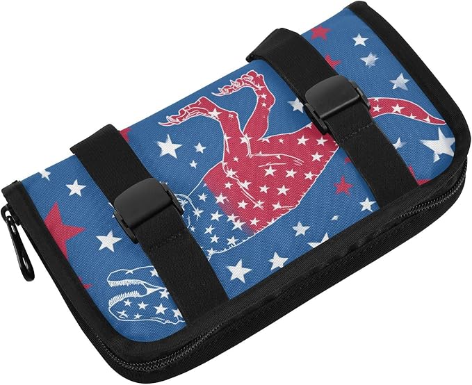 Car Visor Tissue Holder Mask Holder for Car, Car Tissue Box Sun Visor Napkin Holder Car Visor Accessories Adjustable Straps Reusable Durable Easy to Install July 4th T-rex and Us Flag Stars
