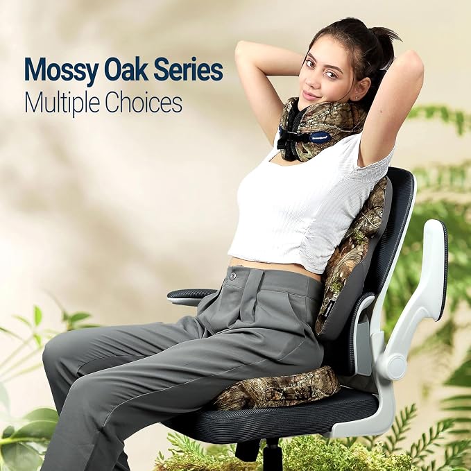 Season Guard Back Support Pillow, Lumbar Pain Relief Cushion for Office/Car | Ergonomic Design, 60D Memory Foam, Cooling Cover, Support Full Spine, Fits Chairs & Cars, Relieve Back Pain, Improves Posture