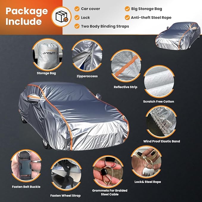 Outdoor Wagon Cover Waterproof All Weather Rain UV Protection Heavy Duty Car Covers for Automobiles Full Exterior Cover Fit Wagon 178" to 191"