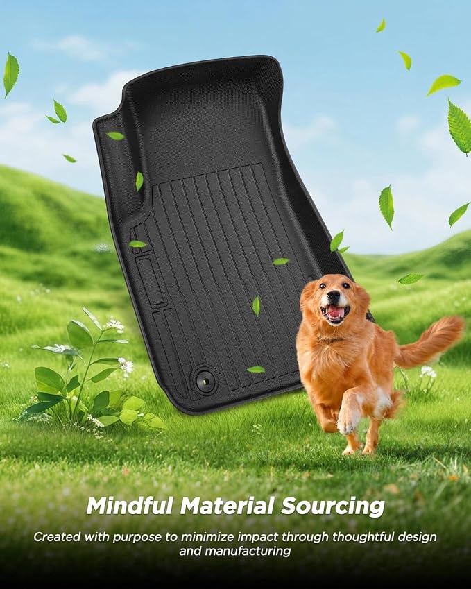 Car Floor Mats for Nissan Kicks 2025 2026 4PCS Set, Only Raised Fixed Floor | All Weather Full Coverage Floor Liners Heavy Duty Waterproof Long-Lasting Kicks Accessories TPE Rubber Automotive Carpet
