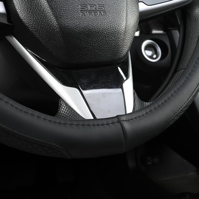 West Llama Car Steering Wheel Cover for Ford F-150, F-250, F-350, Expedition (Black-Large Size)