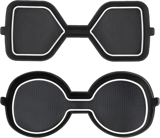 Auovo 3D Cup Holder Inserts for Toyota RAV4 Accessories 2025 2024 2023 2022 2021 2020 2019 Silicone Center Console Cup Holder Coaster Liner Mat Pad Interior Trims (White, 2pcs kit)