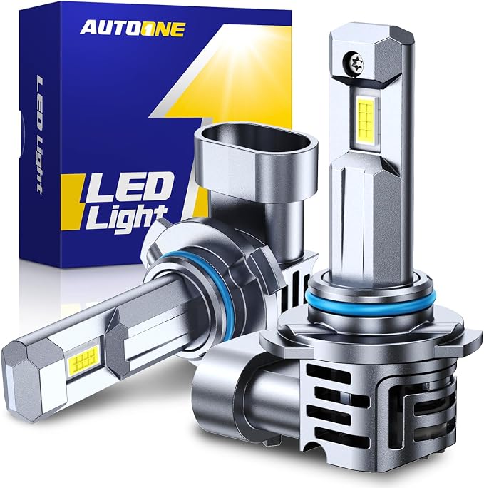 AUTOONE 9006 LED Bulbs, 1200% Bright HB4 9006 Lights, 3 Min Quick Install Wireless Direct Fit, No Flicker, 99% Compatibility, Pack of 2