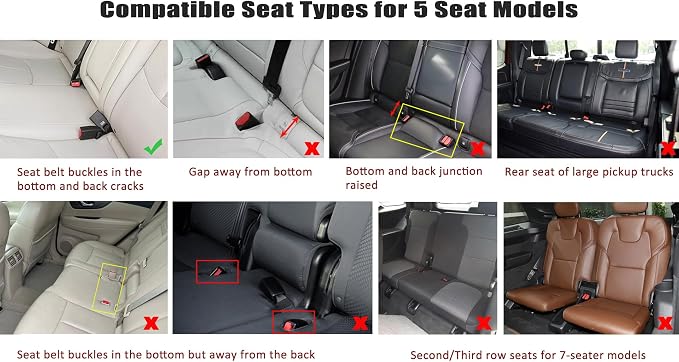 West Llama Bottom Seat Covers, Include 1 Pair Front Seat Protector and 1 Rear Seat Cover, Universal PU Leather Seat Covers for 90% Cars (Beige)