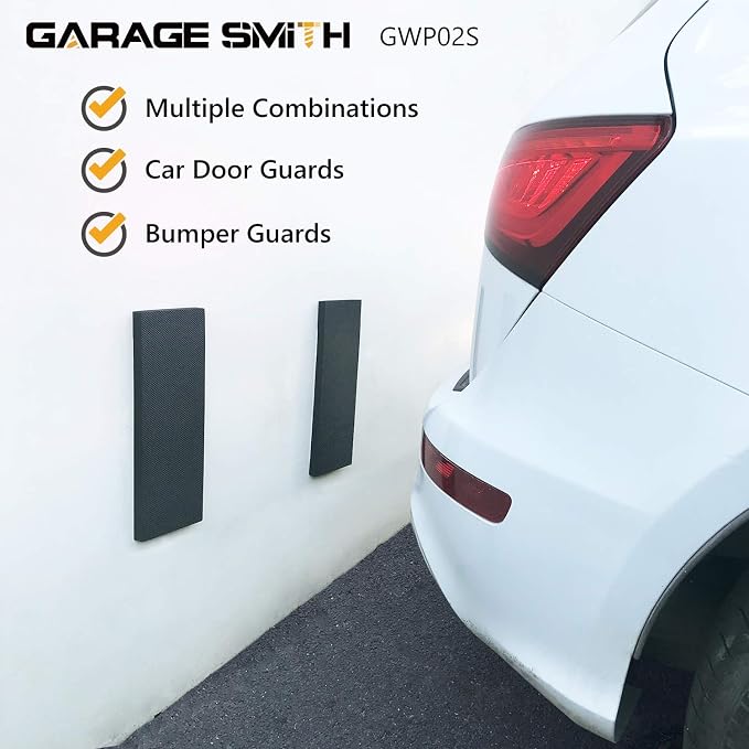 AMPULLA GWP02S Garage Wall Protector Car Door Protectors, Designed in Germany (2, Black)