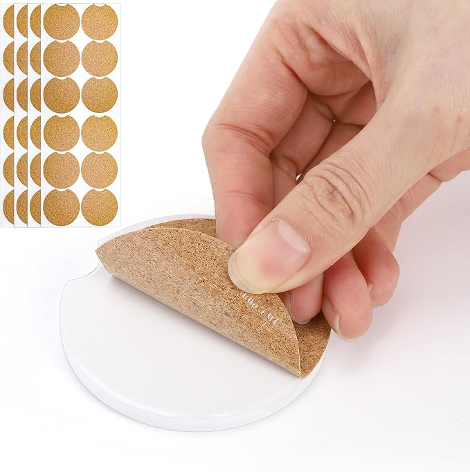 Eorbow 24 Packs Ceramic Sublimation Car Coasters, Car Blanks Cupholders with Finger Notch for Easy Removal, Absorbent Auto Cup Holders Keep Vehicle Free from Cold Drink Sweat Stain Spill