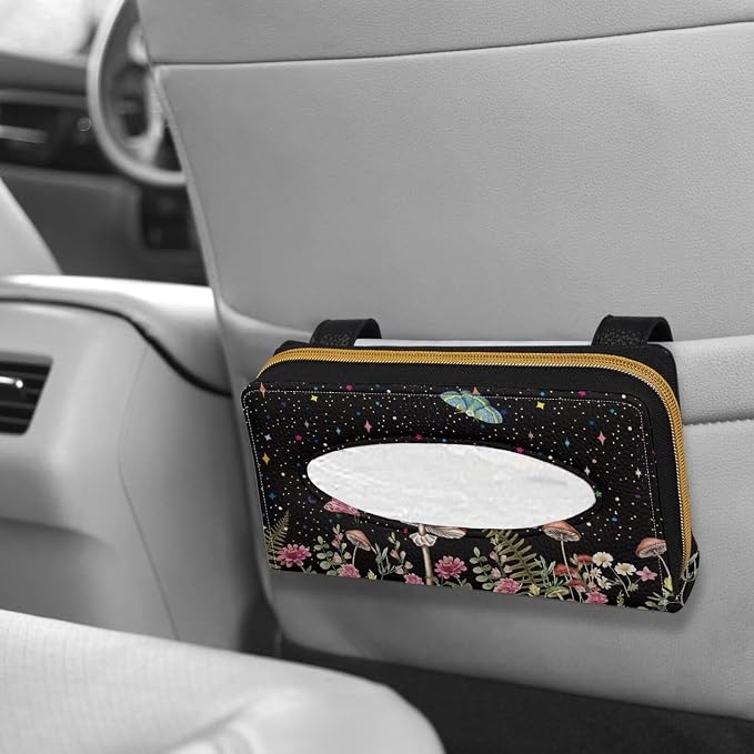 Mushroom Rectangular Sun Visor Napkin, Mask Dispenser Sun Visor Napkin Holder Car Visor Accessories Automotive Sun Visor Napkin Holder