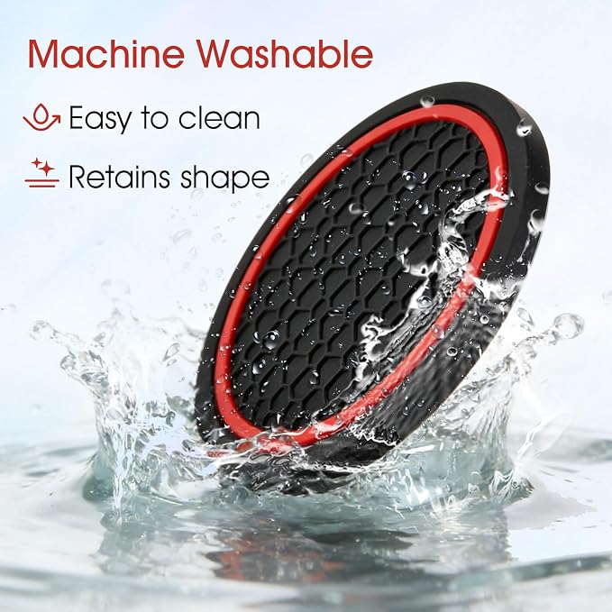 Car Cup Holder Coasters, 4PCS, 2.75 Inch | Dustproof, Non-Slip Insert, Automotive Interior Accessories Mat, Universal for Vehicles, Trucks, RVs
