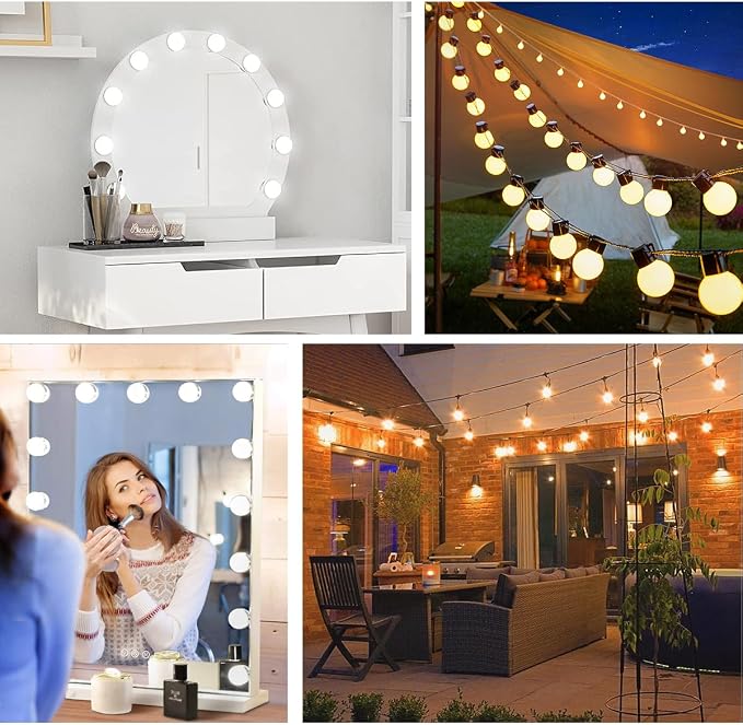 LED Vanity Lights for Mirror, High Brightness LED Chip, Hollywood Style Vanity Light with 12 Dimmable Bulbs, Adjustable Color & Brightness, USB Cable, Mirror lights for Makeup, lighting and Decoration