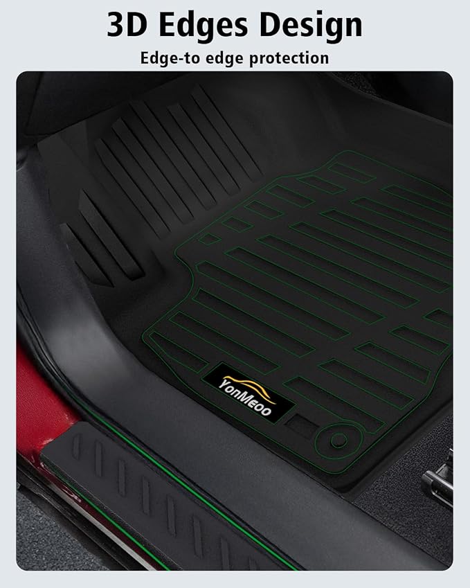 Floor Mats Custom for Honda HR-V 2023-2026 & Acura ADX 2025 2026 | All Weather TPE Rubber Floor Liners, Cargo Liner & Door Sill Protectors Full Set for ADX Accessories, Black