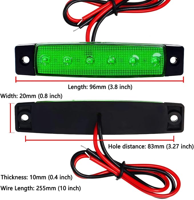 10X Led Rock Lights, Strip Light, Wheel Well Light, Waterproof Exterior Interior Light, Led Underglow Kit for Golf Cart, Jeep Wrangler, RZR, Offroad, Truck, RV, UTV, ATV, Ford, Snowmobile (Green)