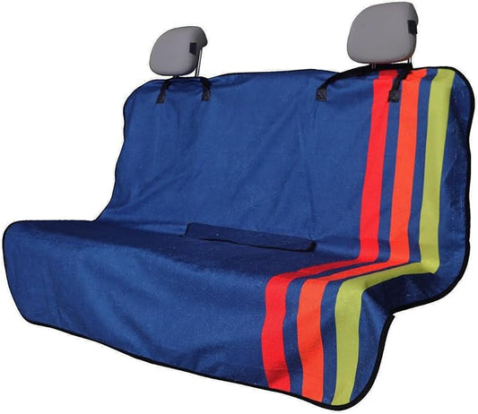 Back Seat Cover for Car Trucks Van SUV,Waterproof Rear Bench Towel Seat Covers for Dogs and Kids,Automotive Backseat Protector (Racing Stripes)