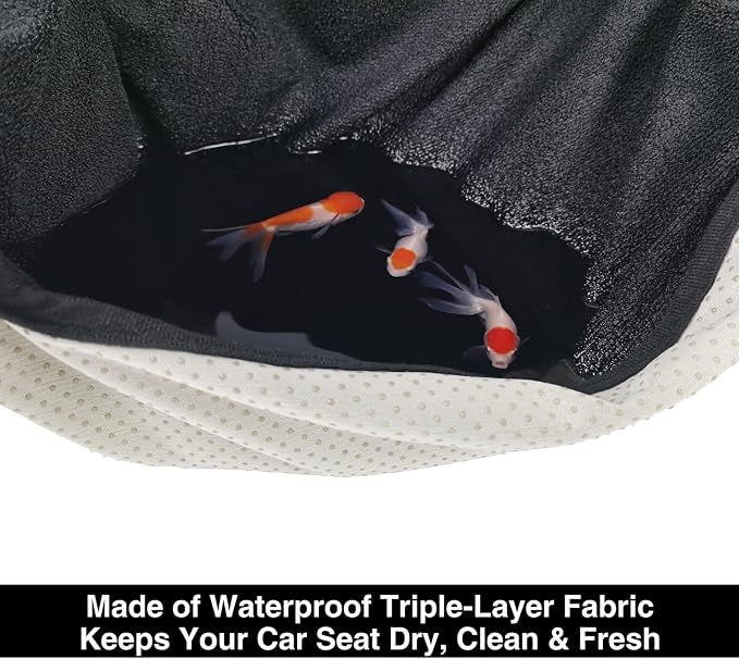 VSHIELD Waterproof Towel Car Seat Cover, Sweatproof Non-Slip Seat Protector, Universal Fit for Front Bucket or Rear Bench Seat of Cars, SUVs, Vans, Trucks, Compatible with Airbags and Armrests