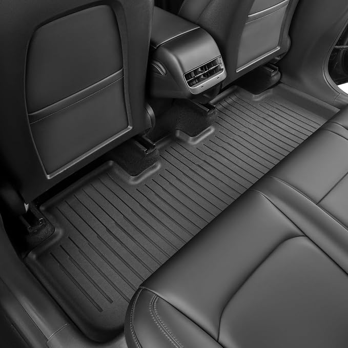 SUPER LINER Floor Mats for Tesla Model Y 5 Seats 2021 2022 2023 2024 | 6-Piece Set Extra-Thick TPE All-Weather Floor & Cargo Liners | Pet & Child-Friendly Custom Fit Interior Accessories