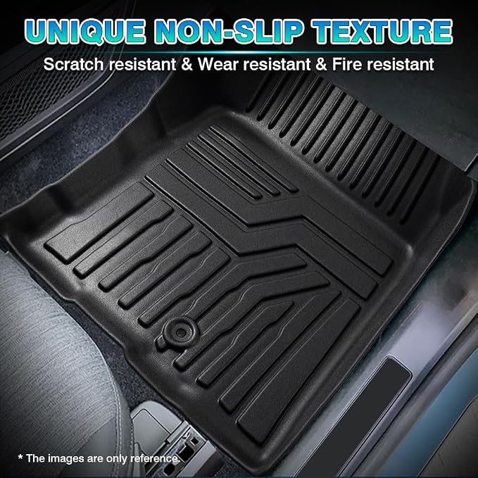 T TGBROS Floor Mats Custom Fit for 2018-2023 Kia Rio 5-Door Accessories 2 Rows Floor Liners Set All Weather Protection TPE Non-Slip Black