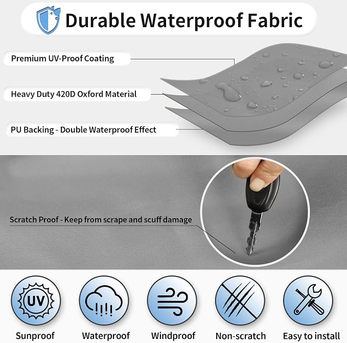 OutdoorLines Waterproof RV Tire Covers Dual Axle Cover | 2 Packs Gray RV Wheel Covers Fit 30"-33" Diameter Double Wheels,Tire Covers for Trailers Camper Trucks Cars Jeeps
