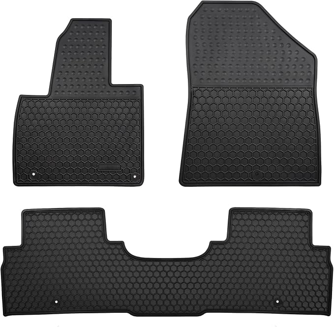 Car Floor Mats Custom Fit for Kia Sorento 2016 2017 2018 2019 2020 Odorless Washable Rubber Foot Carpet Heavy Duty Anti-Slip All Weather Car Floor Liner-Black