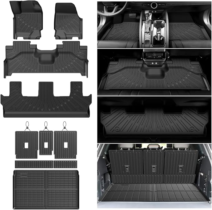 Cartist Floor Mats for Ford Expedition Max 2025 2026 (Only for 8 Seats), All Weather Cargo Liner for Expedition Max Accessories, Heavy Duty Car Mats, Car Accessories