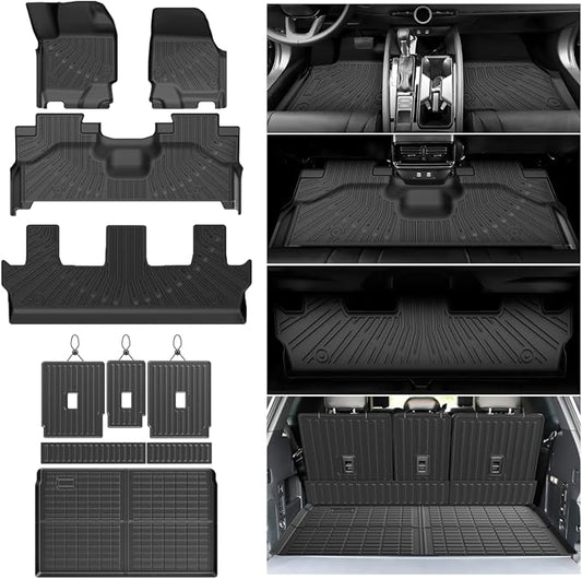 Cartist Floor Mats for Ford Expedition Max 2025 2026 (Only for 8 Seats), All Weather Cargo Liner for Expedition Max Accessories, Heavy Duty Car Mats, Car Accessories