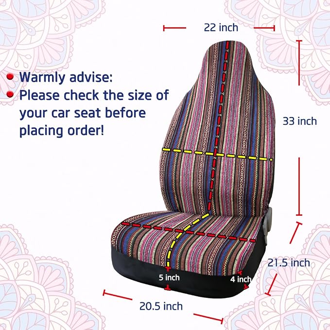 uxcell Universal Multicolor Vivid Baja Bucket Seat Cover for Auto Car