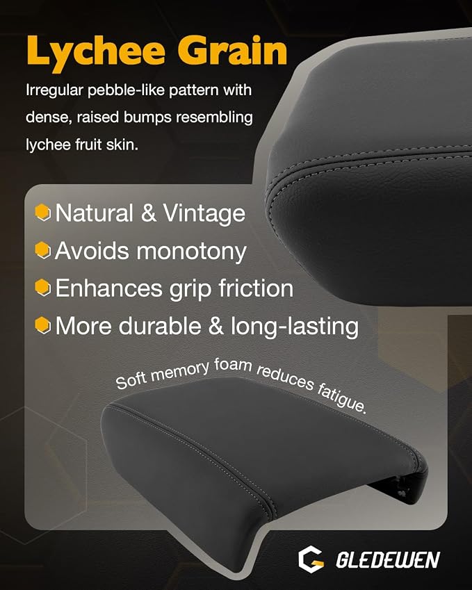 Center Console Lid, Fit for 2008-2017 Chevy Traverse, 2007-2016 GMC Acadia | 2008-2017 Buick Enclave, 2007-2010 Saturn Outlook, Middle Console Armrest Cover Assembly, OE#22905370, 925-084 (Ebony Black)