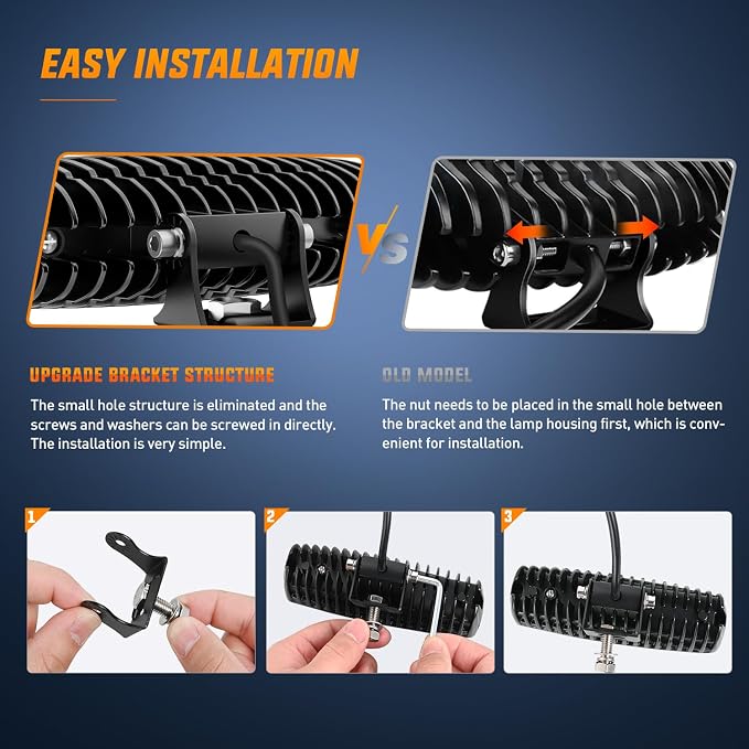 Nilight LED Pods 2PCS 6 Inch 60W Flood Spot Beam Combo Light Bar Driving Fog Off Road Lighting 12V 24V for Trucks UTV ATV Marine Boat Golf Cart Trailer