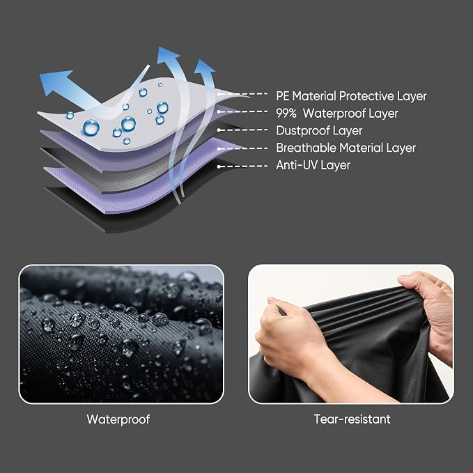 Car Cover Compatible with Ford Mustang, Full Car Covers Waterproof All Weather Dustproof, Snowproof, UV Protection Exterior Car Covers for Automobiles Universal Fit Ford Mustang