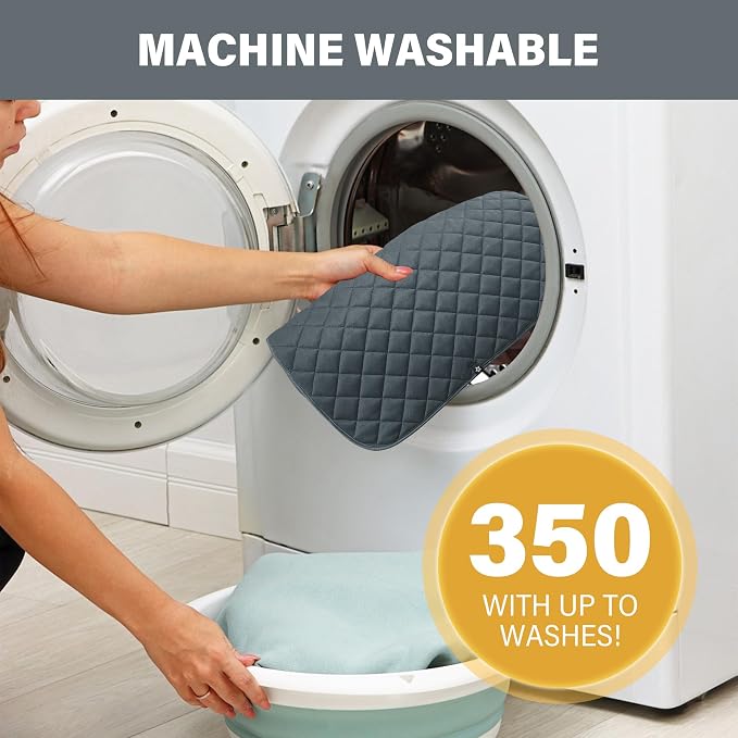 SPRING SEAON Waterproof Chair Pads for Incontinence 22"x21" – Thickened Washable Reusable Seat Protector, Non-Slip Absorbent Pad for Adults, Seniors, Wheelchair, Recliner, Car Seat & Bed(Gray, 1 Pack)
