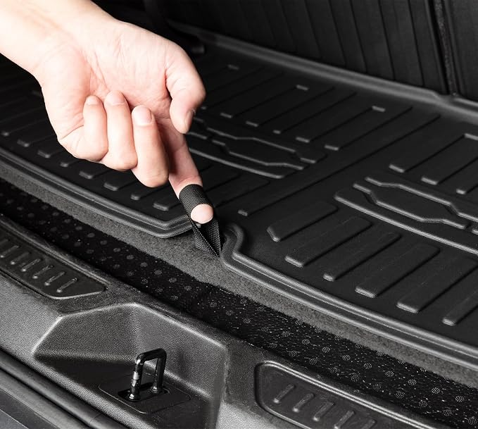 Floor Mats Cargo Mat Set for 2017-2023 GMC Acadia 6 Seats Captain Chairs Accessories, All-Weather TPE Trunk Mat Cargo Liner Backrest Mats SL/SLE/SLT/AT4/DENALI(Floor Mats+2-in-1 Cargo Mat)