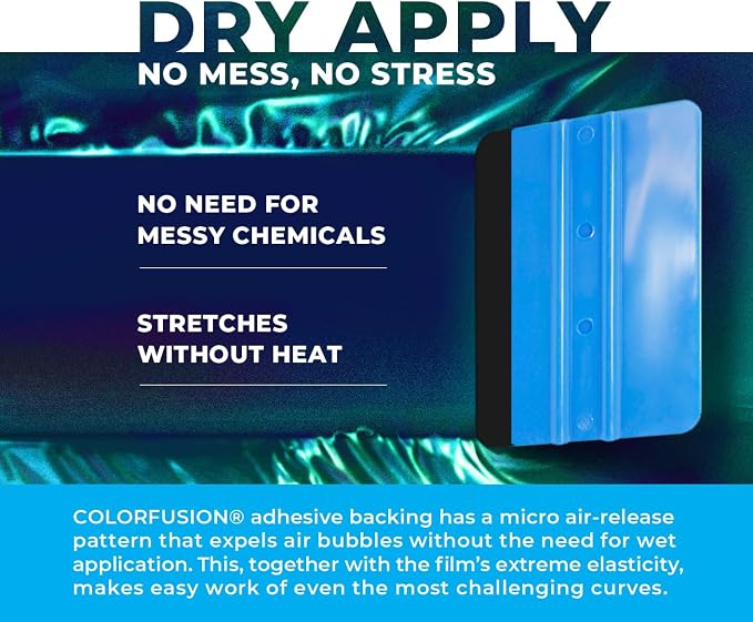 ColorFusion PPF by VViViD, Gloss Metallic Blue Chameleon Dry Apply PPF Vinyl Car Wrap Roll 20ft x 5ft