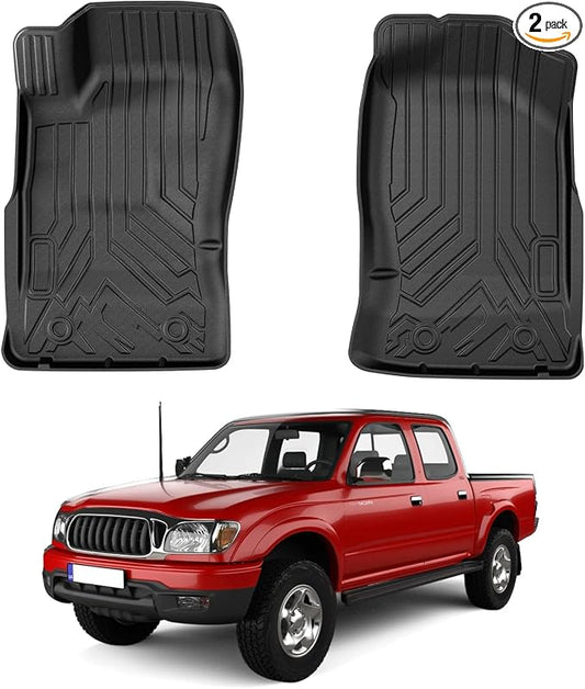Mixsuper Tacoma Floor mats-Floor mat for Toyota Tacoma 1995-2004（Only Fit Regular CAB & Access CAB）All Weather TPE Rubber Floor Liners Protection for Tacoma Accessories,1 Row Anti-Slip Car Mats, Black