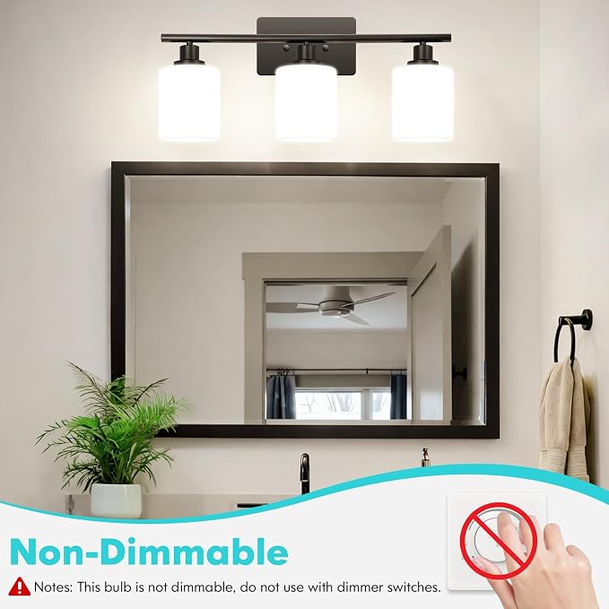 Brightever G25 Globe Light Bulbs 60 Watt, 4000K Natural Daylight LED Vanity Light Bulbs, E26 Base Bathroom Light Bulbs Over Mirror, 5W Round Light Bulb, CRI90+, 600LM, 8-Pack, Non-Dimmable