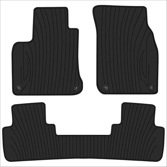 Car Floor Mats Custom Fit for Porsche Cayenne 2019-2025 2026 Full Black Rubber Auto Floor Liners Set Waterproof All Weather Heavy Duty Odorless