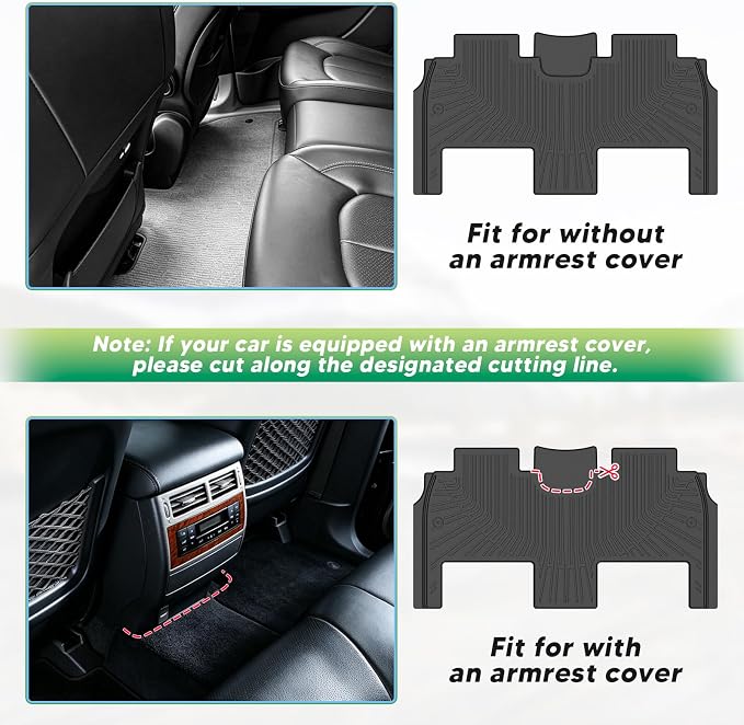 Cartist Floor Mats for Chrysler Pacifica (Only Fit Hybrid) 2017-2026, All Weather Cargo Liner for Pacifica Accessories, Heavy Duty TPE Car Mats, Car Accessories