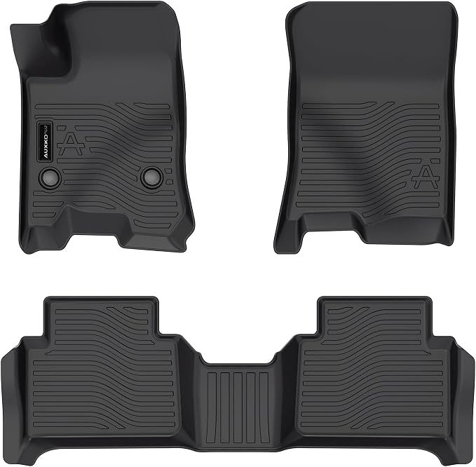 Auxko All Weather Floor Mats Fits for 2026 2025 2024 2023 Chevrolet/Chevy Colorado & GMC Canyon Crew Cab Liners Accessories Odorless Anti-Slip Floor Mats 2 Rows