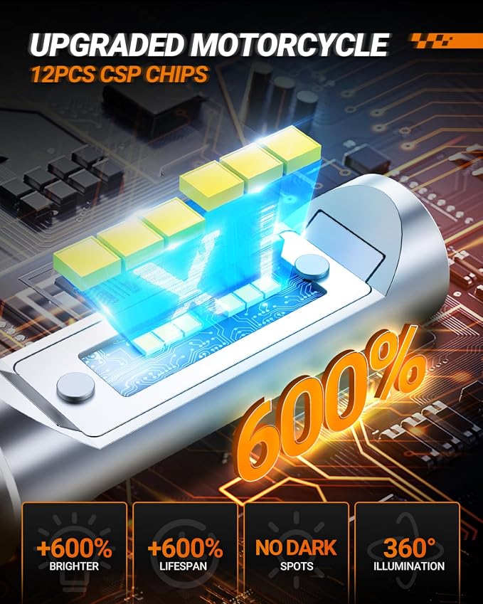 SEALIGHT 9007 Bulbs or 9007/HB5 Light, 72000lm Off-Road Use Bulbs Powersports Light Bulbs, 9007 Driving Light, 6000k White, Plug-N-Play, Pack of 2