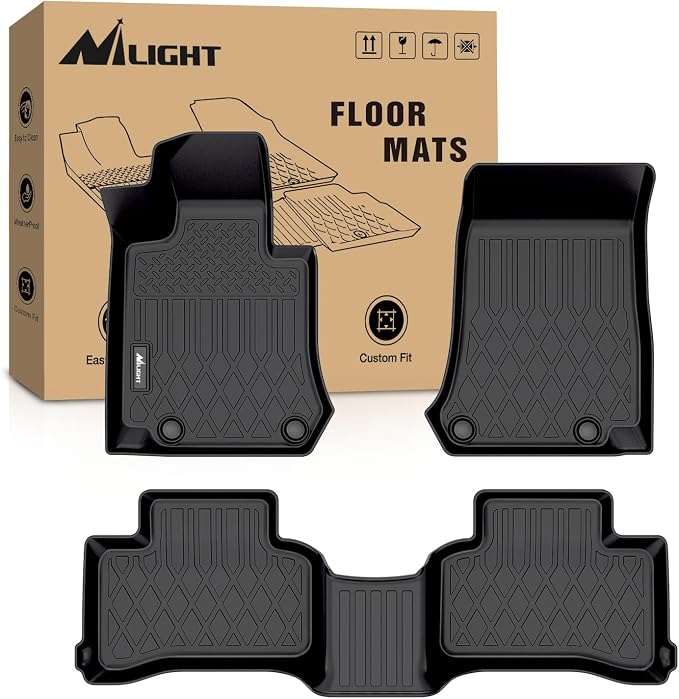 Nilight TPE Floor Mats for Mercedes Benz GLC 300 GLC 43 GLC 63 2016 2017 2018 2019 2020 2021 2022,All Weather Custom Fit Heavy Duty Floor Liners