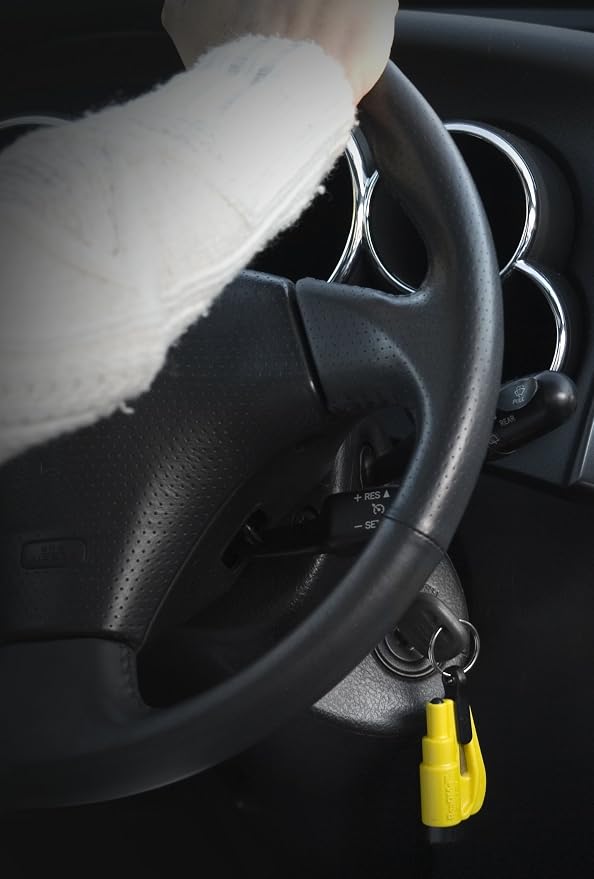 Resqme Accessory Pack The Original Emergency Keychain Car Escape Tool, 2-in-1 Seatbelt Cutter and Window Breaker, Made in USA With Visor Clip, Lanyard, Keyring and Cable Tie