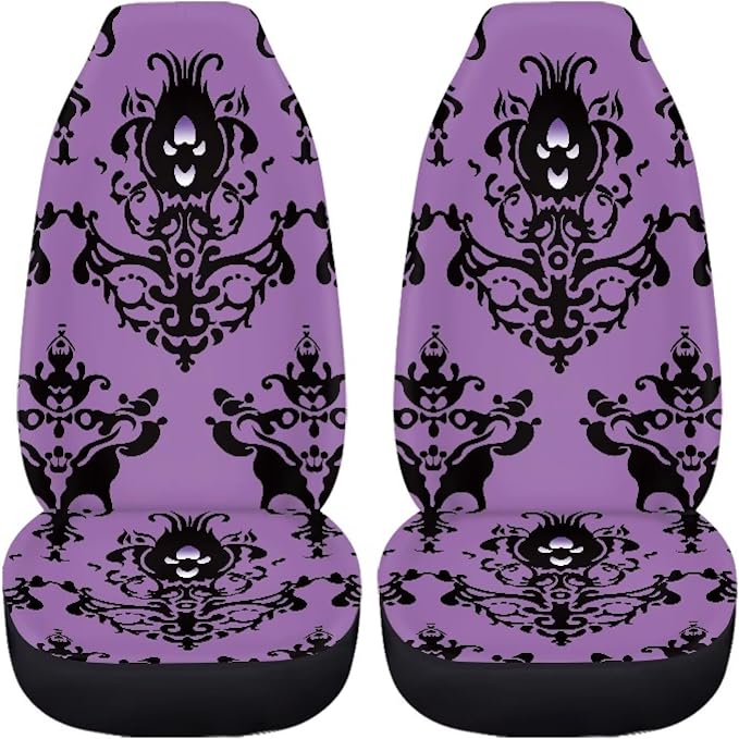 Halloween Front Car Seat Covers Set of 2, Soft Breathable Seat Protectors for Front Seats, Universal Fit for Most Cars, SUVs and Sedans