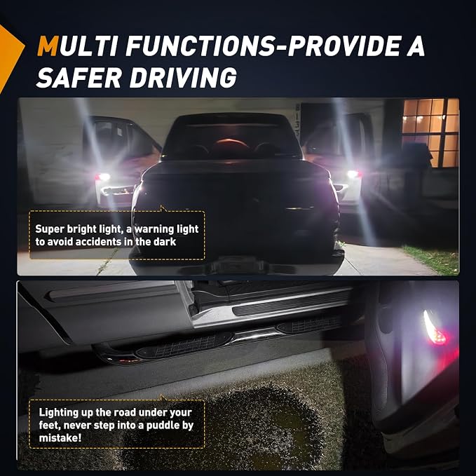 Nilight 2PCS LED Interior Door Panel Light Courtesy Warning Lights White Red Plug and Play Compatible with Ford F-150 1997-2003 F-250 Lobo1997-1999 F-150 SVT 1999-2022 Heritage 2004