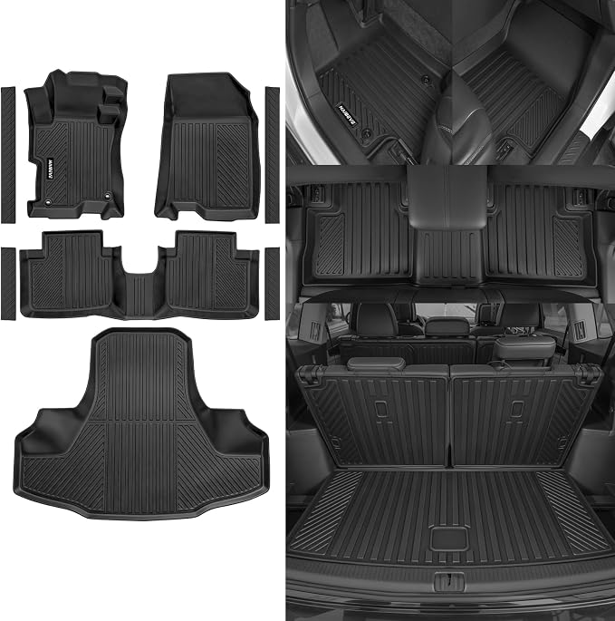 Naibeve Floor Mats for 2008-2012 Honda Accord | All Weather Custom Fit Floor Mats, Cargo Mat, Door Sill Guards Interior Protector accessories