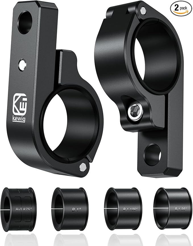 VAZESWIN 2PCS Aluminum Alloy Light Bar Mounts, Light Bar Mounting Brackets | 360° Adjustable Roll Bar Clamps for 0.875"/1"/1.125"/1.26"/1.375" Handlebar Round Rails, for Motorcycle ATV UTV Boat Truck
