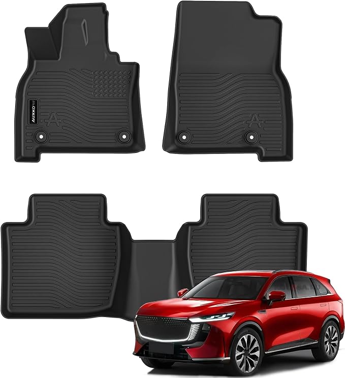 Auxko All Weather Floor Mats Fit for Mazda CX5 2026 CX-5 TPE Rubber Liners Set All Season Guard Odorless Anti-Slip Floor Mats
