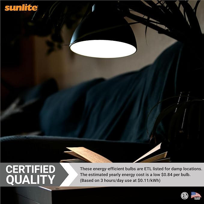 Sunlite G16.5 Light Bulb LED, 7 Watts (60W Equiv.), 500 Lumens, Dimmable, Type G Globe Shape E12 Candelabra Base, Short Bulbs, Vanity Mirror Bulbs, 4000K Cool White, Clear, 6 Count