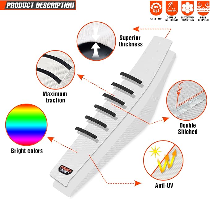 Motorcycle Universal Seat Cover Non-Slip Rubber Striped Gripper Soft Sewing for CRF WR WRF RMZ YZF SXF EXC EXC XC SX CR KLX Dirt Pit Bike Motocross Off Road (White)
