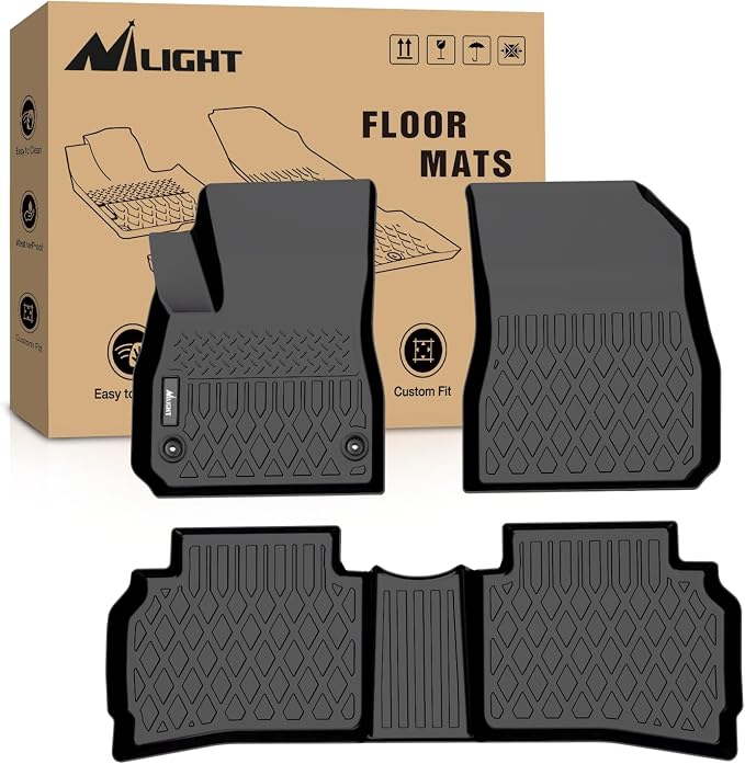 Nilight TPE Floor Mats for Chevy Malibu | 2016 2017 2018 2019 2020 2021 2022 2023 2024 2025 All Weather Custom Fit Heavy Duty Floor Liners