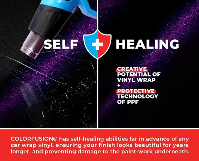 ColorFusion PPF by VViViD, Gloss Cosmic Purple Dry Apply PPF Vinyl Car Wrap Roll 6ft x 5ft