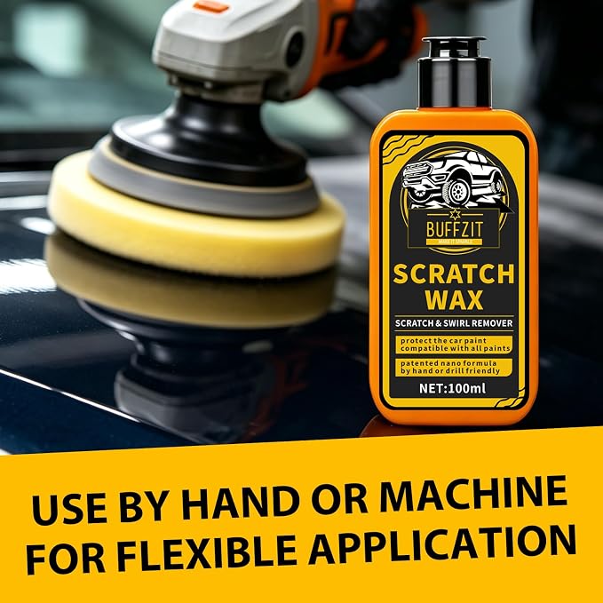 Car Scratch Remover for Vehicles, Scratch Repair Wax, Rubbing & Polishing Compound, Easily Removes Surface Scratches, Effectively Reduces Swirl Marks for Cars and Other Vehicles, 3.4oz/100ml
